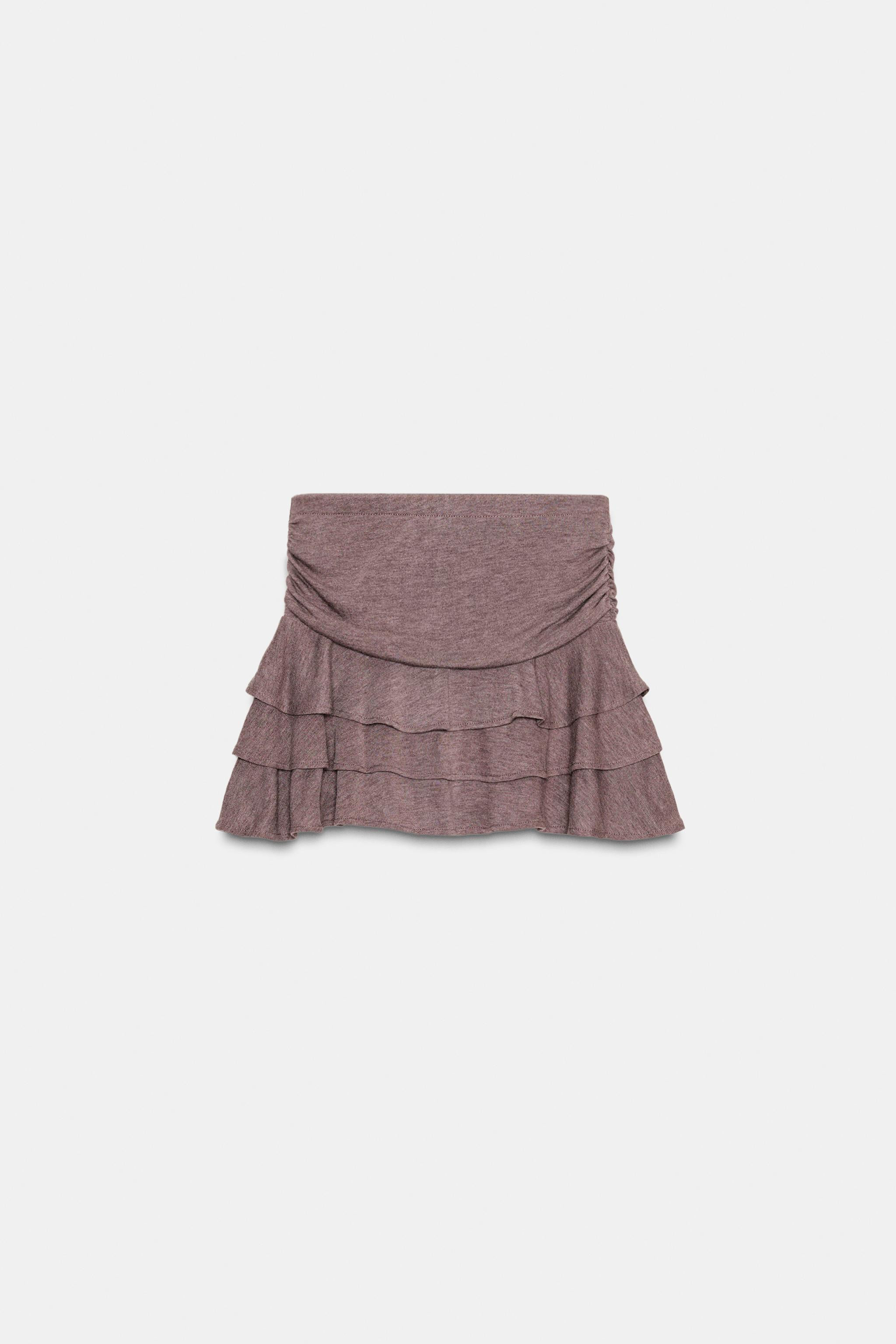 SOFT RUFFLED SKIRT | Zara UK