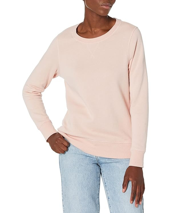 Amazon Essentials Women's French Terry Fleece Crewneck Sweatshirt (Available in Plus Size) | Amazon (US)