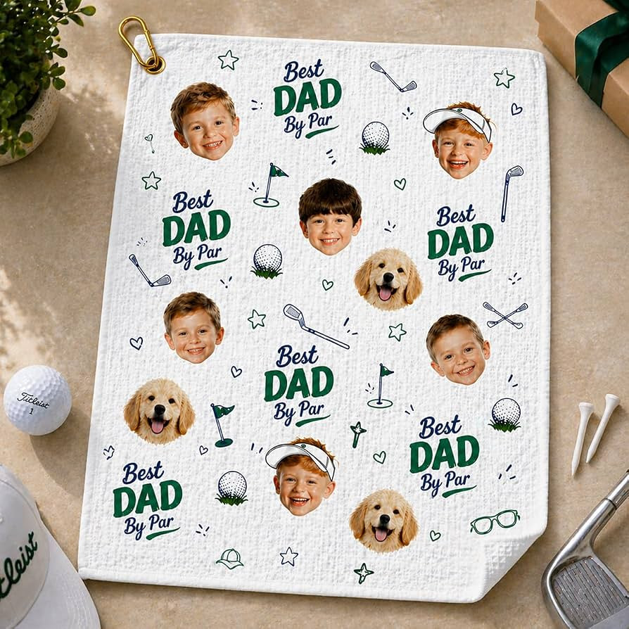 Amazon.com: Personalized Golf Towel with Custom Baby Face Photo, Custom Best Dad by Par Golf Towel with Name, for Golf Dad, Golf Lover Gift, 2 : Sports & Outdoors | Amazon (US)