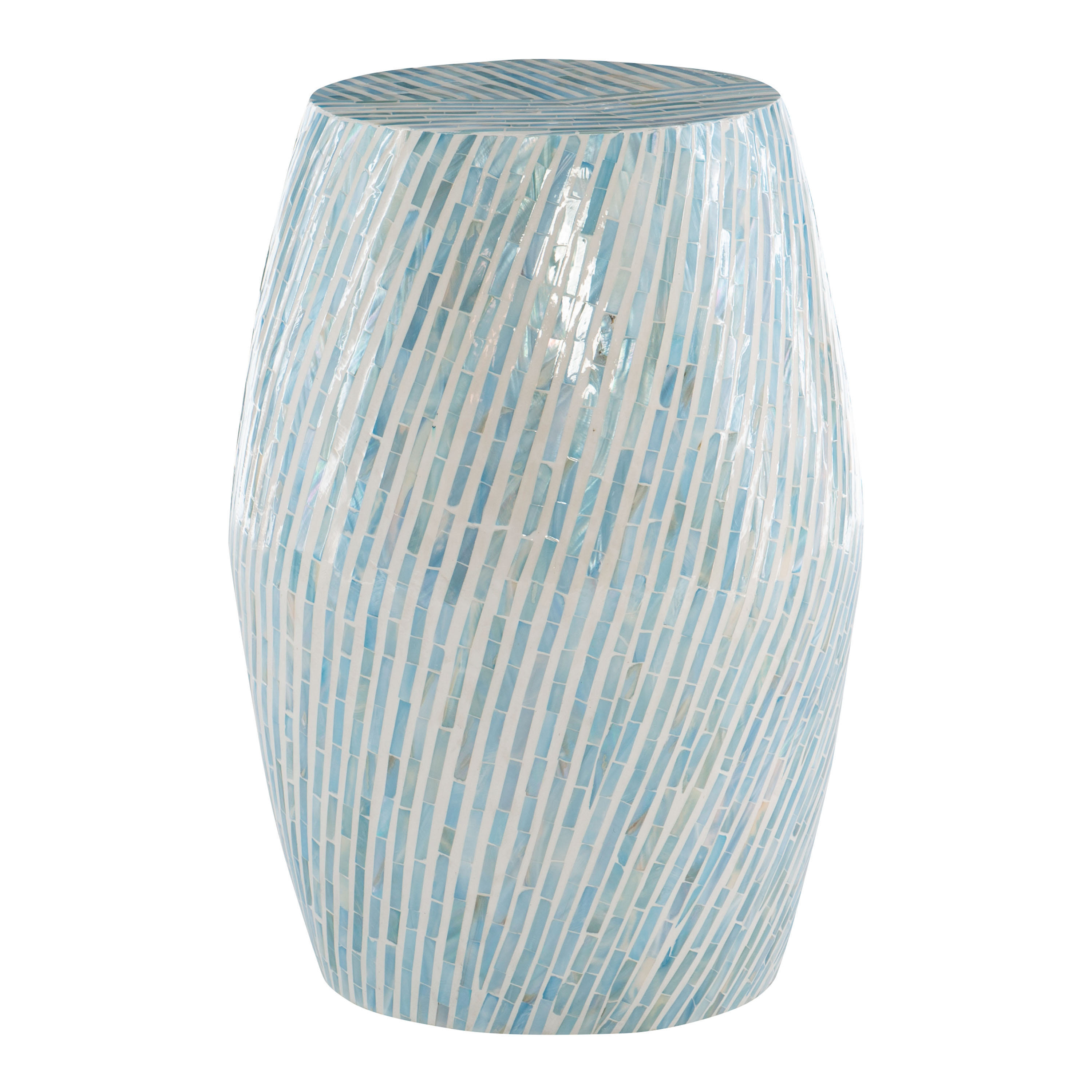 Jannina Capiz Drum Geo Side Table | World Market