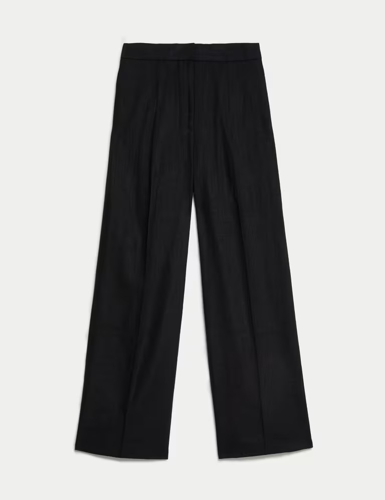 Linen Rich Pleated Wide Leg Trousers | Marks & Spencer (UK)
