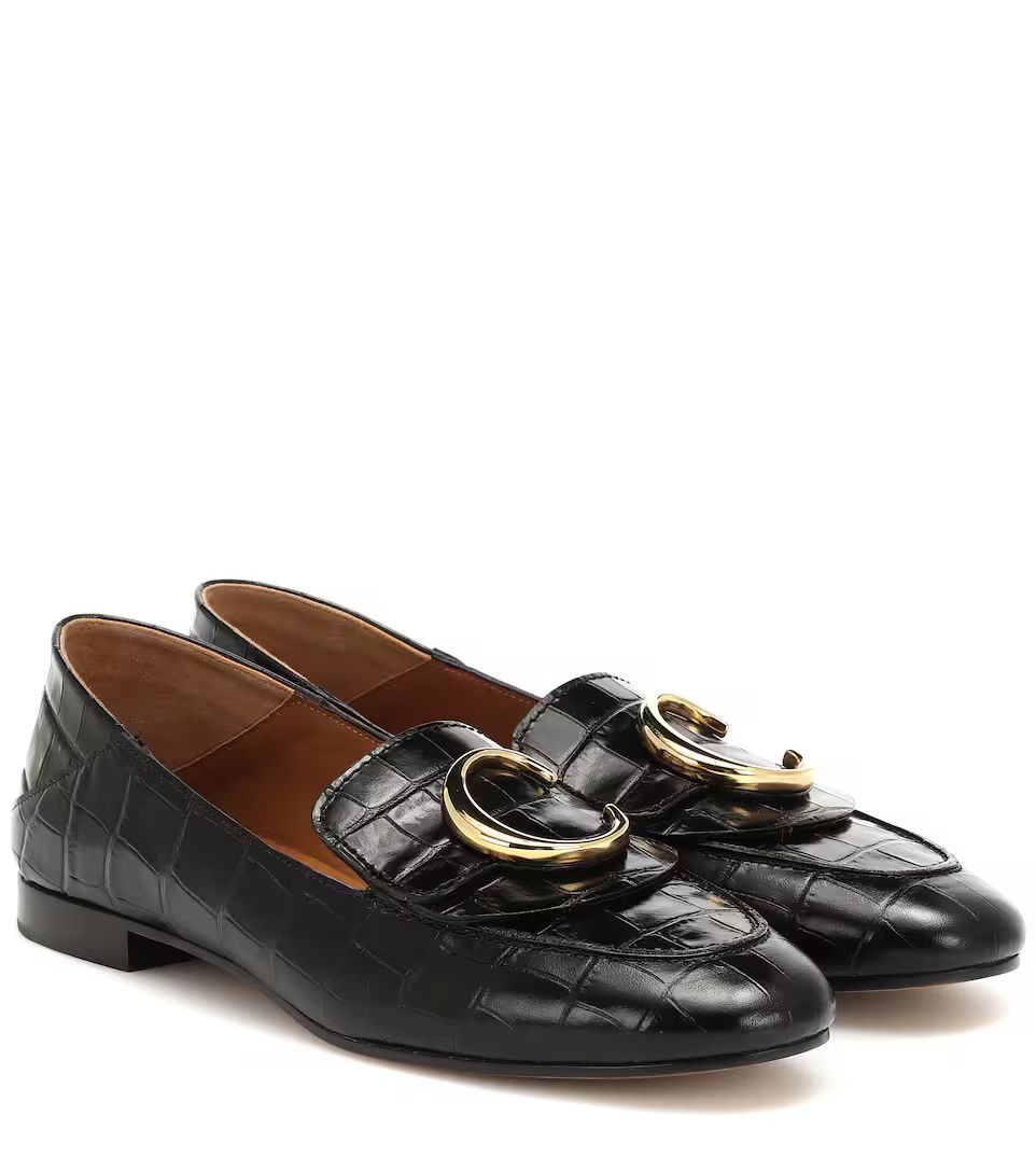 Chloé C croc-effect leather loafers | Mytheresa (US/CA)