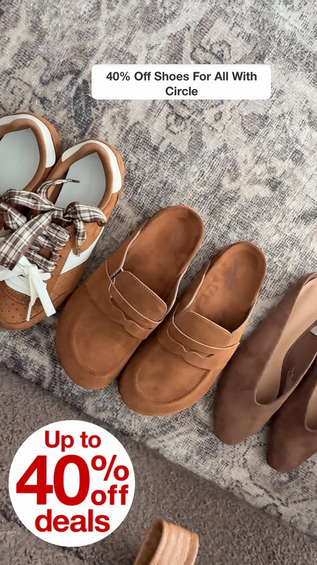 @Target shoes are 40% off for Target Circle Deals