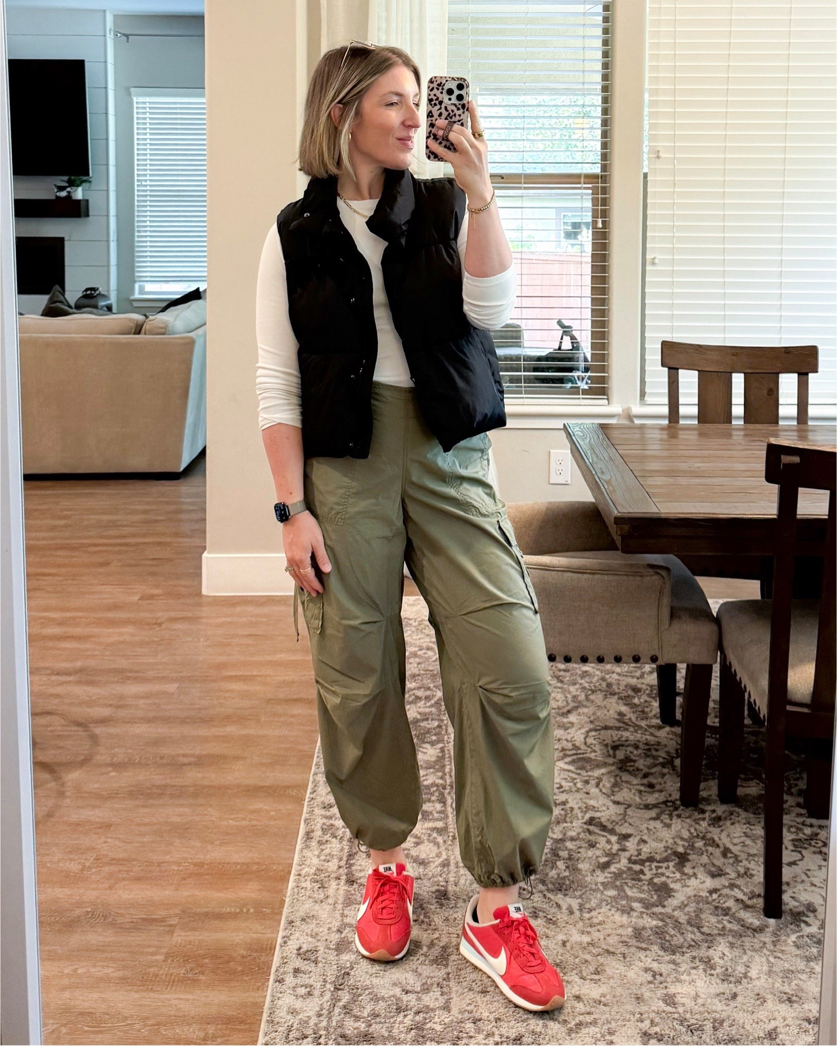 I saw green cargos and red pants on the Artizia website and it was an immediate want — these items are not form there but love the color b
Combo and think these are a great cut from anthro!!!

#LTKdayinmylife #LTKmomlife