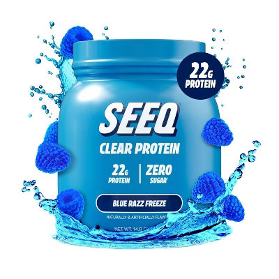 Seeq Clear Protein Powder - Blue Razz Freeze - Whey Protein Isolate - 15 Servings | Target