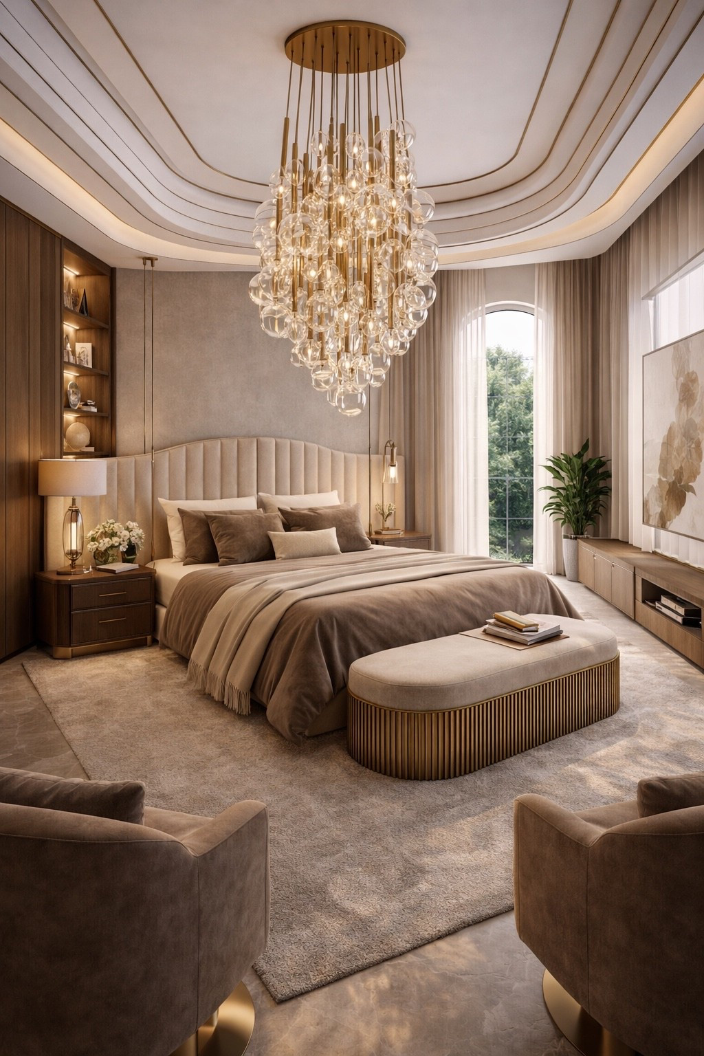 A luxe bedroom with rich warm neutrals, statement lighting, and a sophisticated designer feel.

#bedroomideas #luxurybedroom #glambedroom #modernbedroom #bedroomdecor #elegantbedroom #luxuryhome #interiordesign #homedecor #warmneutraldecor #designerbedroom #statementlighting #chandelierdecor #highendinteriors #beigehome #cozyluxury #bedroominspo #homeinspo #designinspo #wayfairhome #ltkhome #ltkdecor #ltkdesign #ltkfinds #ltkit #shopthelook #pinteresthome #sophisticatedstyle #luxuryinteriors #dreambedroom