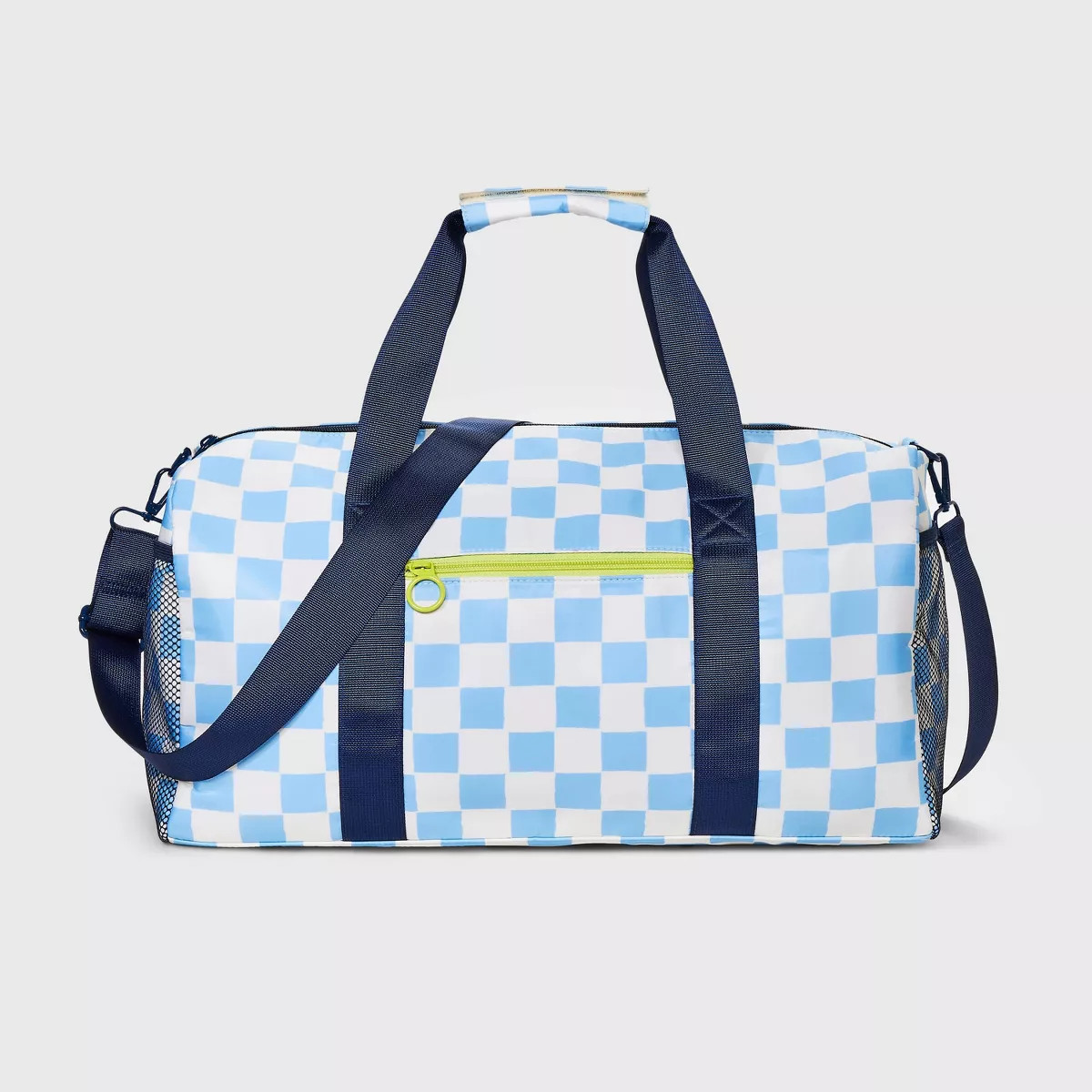 Boys' Checkered Duffel Bag - Cat & Jack™️ Blue/White | Target