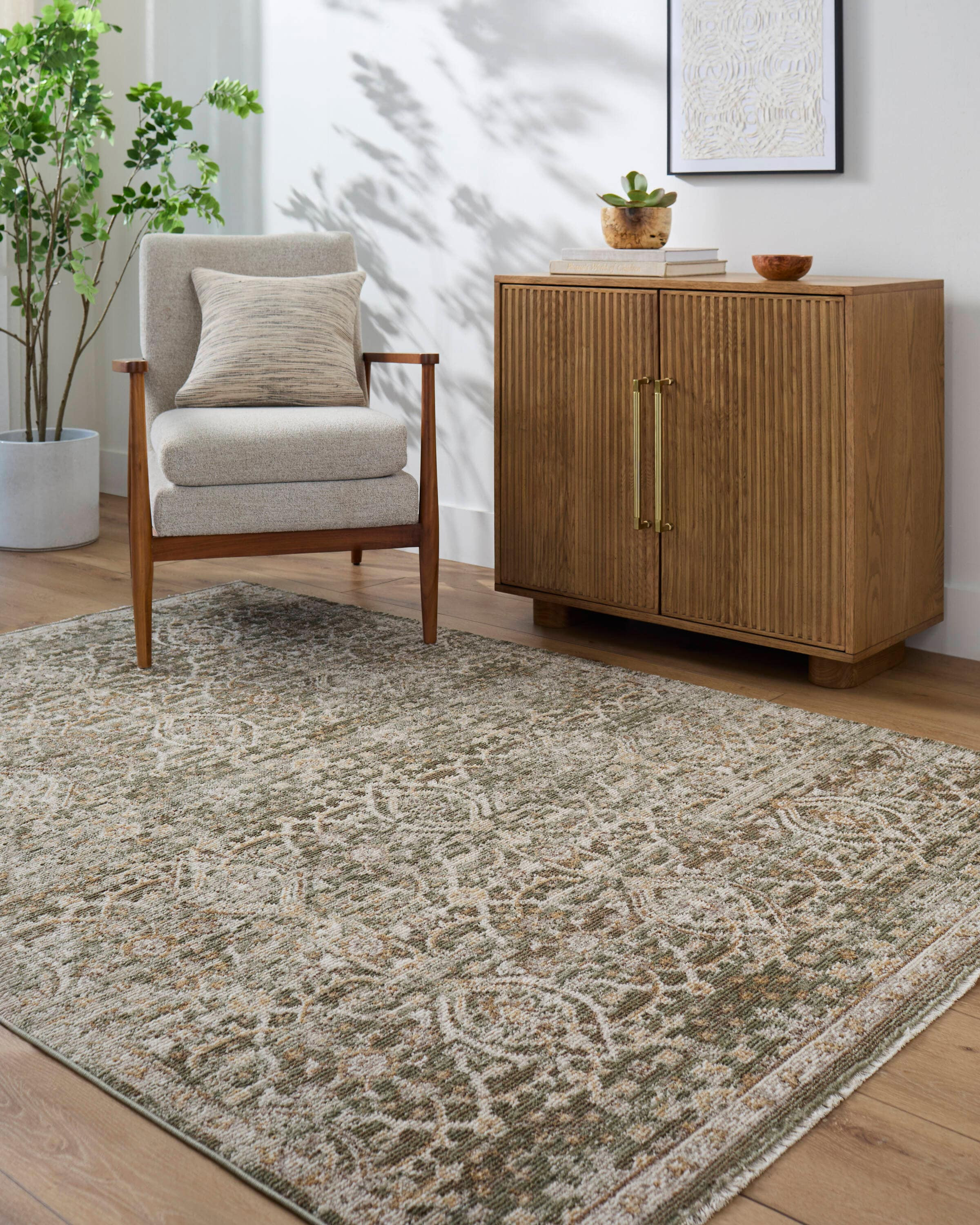 Livabliss Galey Alix Myrtle Avenue 7 x 9 (ft) Flatweave Polyester/Polypropylene Green Rectangular Indoor Vintage Spot Clean Only Pet Friendly Area rug | Lowe's