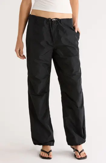 STAUD Dash Cinched Taffeta Pants in Black at Nordstrom Rack, Size Medium | Nordstrom Rack