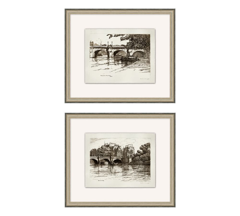 Bridges of the Seine Framed Prints, Set of 2 | Pottery Barn (US)