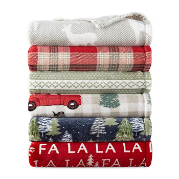 North Pole Trading Co. Holiday Velvet Plush Throw | JCPenney