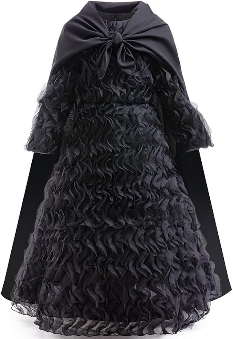 Girls Elphaba Costume Kids Witch Cosplay Elphaba Dress Full Suit Dress Cloak Cape hat gloves Hall... | Amazon (US)