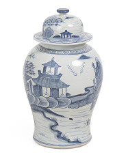 Pagoda Landscape Temple Jar | TJ Maxx