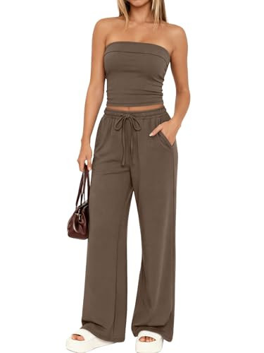 Trendy Queen Two 2 Piece Lounge Sets for Women Summer 2026 Spring Fashion Beach Vacation Outfits Matching Loungewear Sweat Sets Travel Airport Sweatsuits Casual Cute Clothes TrackSuits Mocha M | Amazon (US)