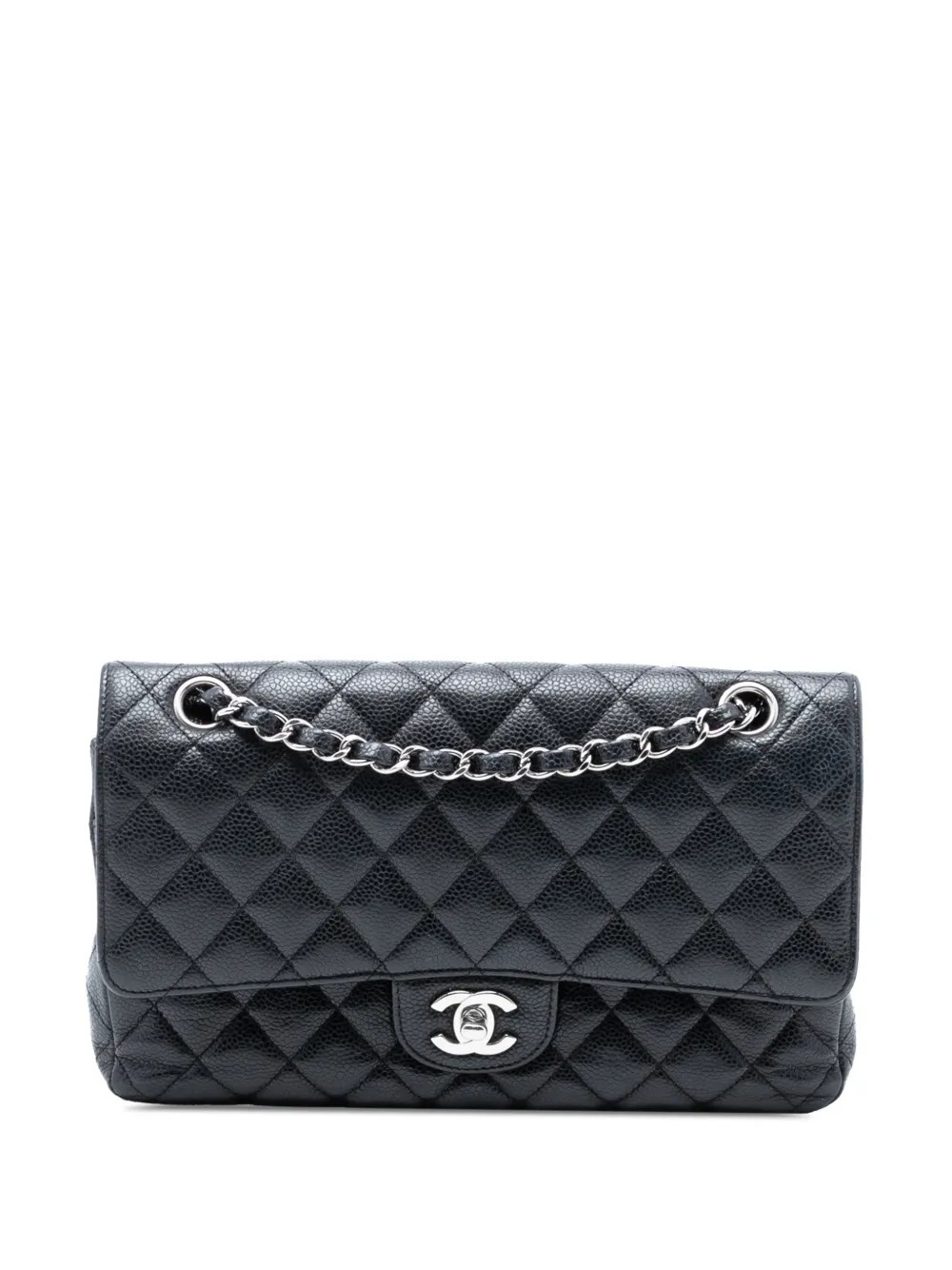 CHANEL Pre-Owned 2014-2015 Medium Classic Caviar Double Flap shoulder bag - Black | Farfetch Global