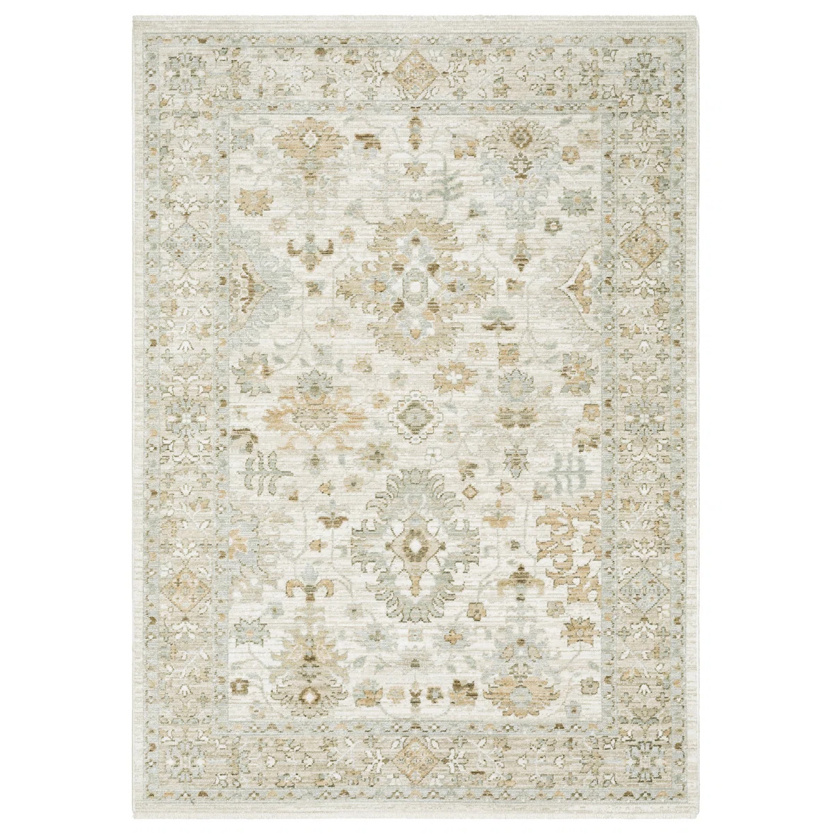 Lainey Vintage Traditional Pale Blue/Beige Area Rug | Wayfair North America