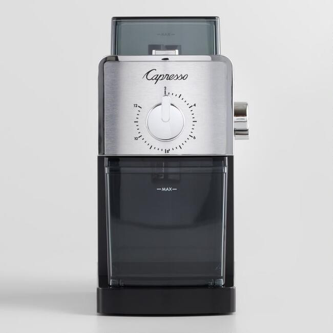 Capresso Stainless Steel Disc Burr Electric Coffee Grinder | World Market