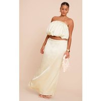 Plus Mint Green Satin Mid Rise Maxi Skirt | PrettyLittleThing UK