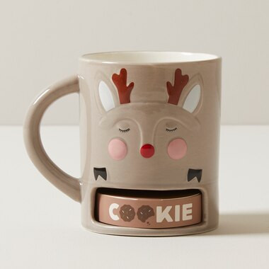 REINDEER COOKIE POCKET MUG | Indigo (CA)