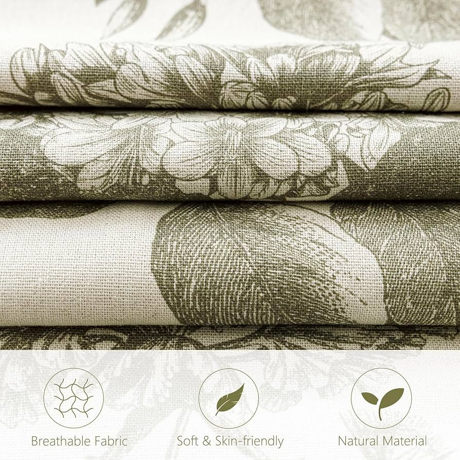 Foindtower Set of 2 Linen Floral Throw Pillow Covers Vintage Accent Print Decorative Cushion Cove... | Amazon (US)