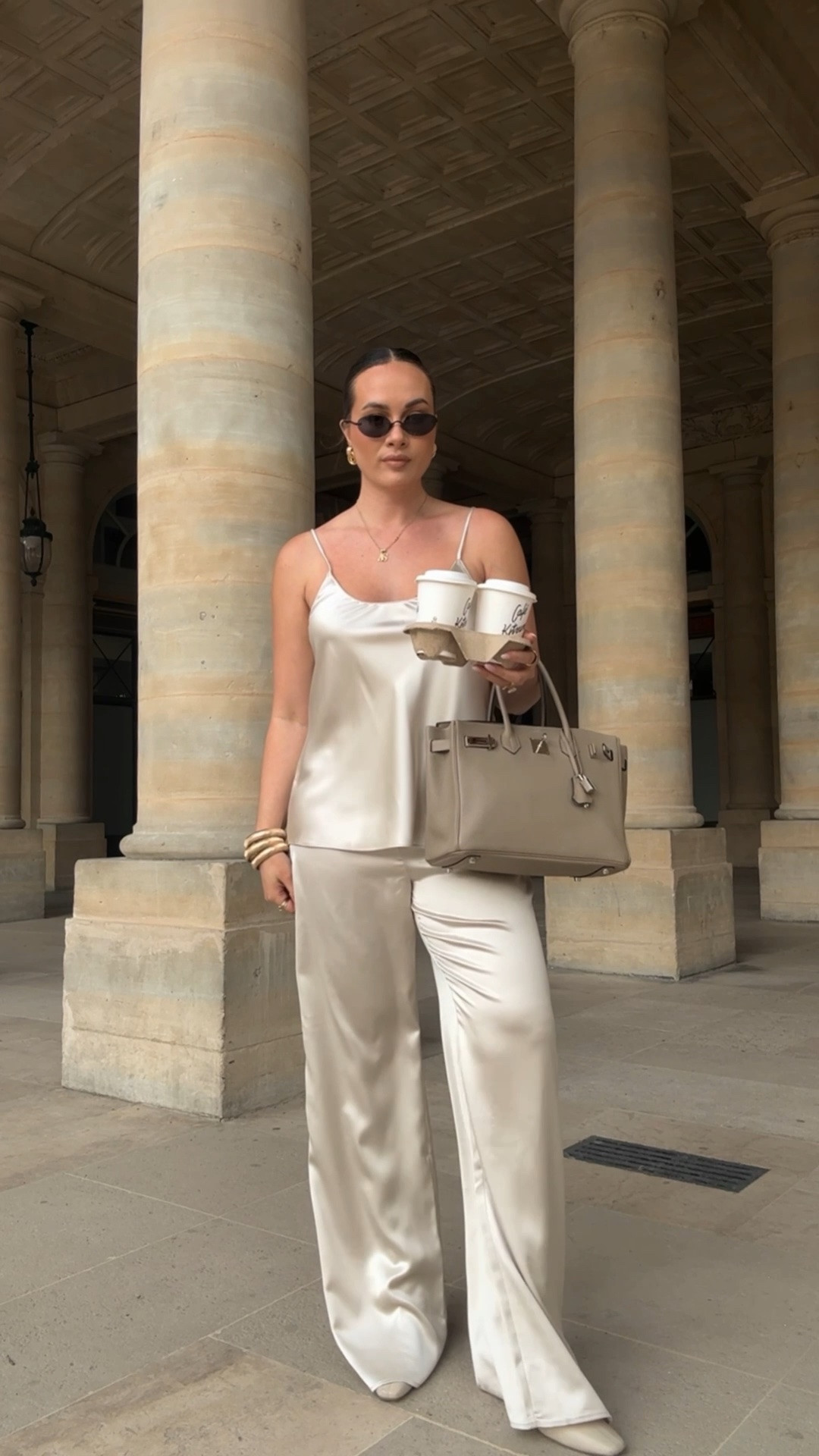 Must have silk satin set for summer in Paris - so comfy & chic!