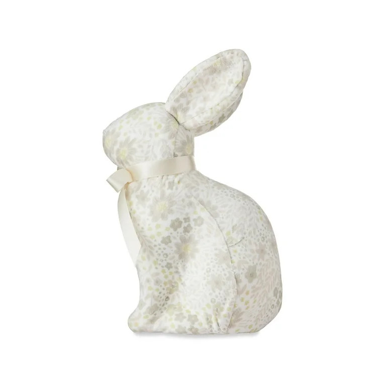 Easter White Floral Bunny Decor, 9 in, by Way To Celebrate | Walmart (US)
