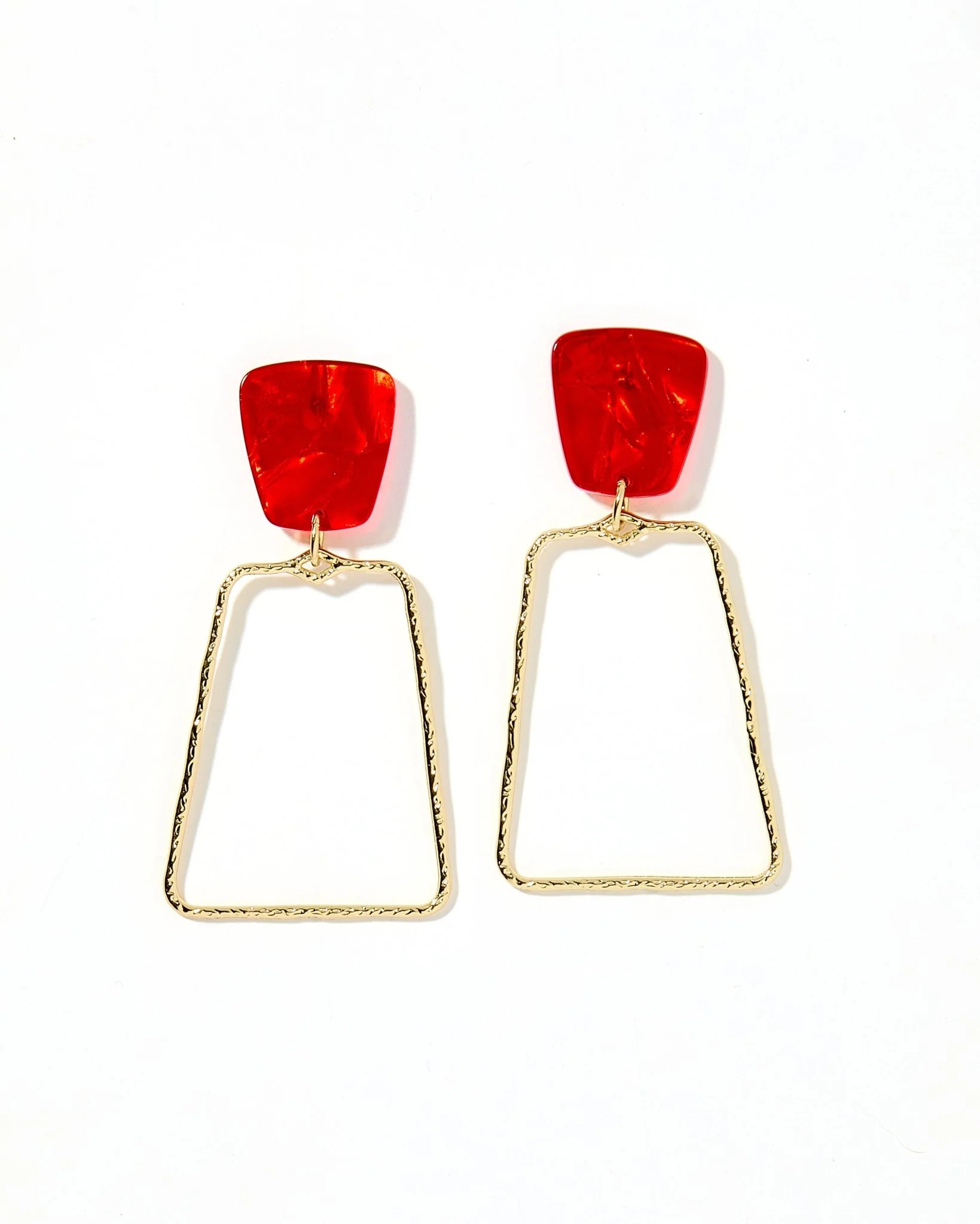 Kaelyn Statement Earrings - Pearlized Red - Shop LINNY CO | LINNY CO LLC