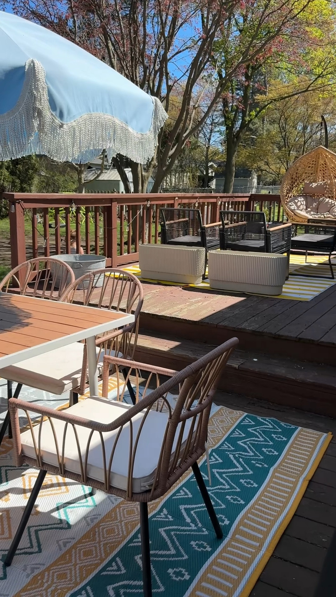 So excited for the living outside days 🌞

These rugs are so fun & colorful! They come in lots of color options & sizes. I love that they’re easy to clean!

Cheers to patio season 🎉

#outdoorfurniture #deck #patio #outdoorliving #dopaminedecor