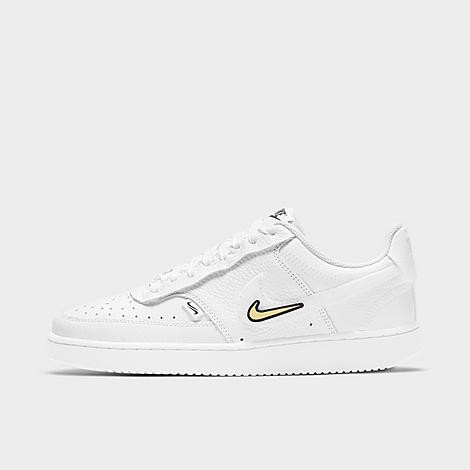 Women's Court Vision Low Casual Shoes in White/White Size 6.0 Leather by Nike | JD Sports (US)