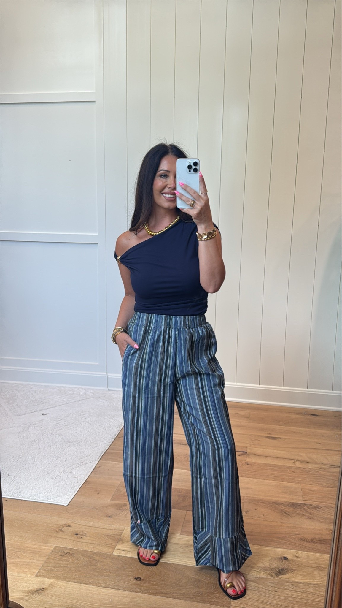 Vacation vibes meet effortless style! This one-shoulder top paired with these flowy striped pants is such a flattering combo you'll reach for again and again. 🤍✨
#LTKStyle #AmazonFashion #VacationStyle #ResortWear #EffortlessStyle #WideLegPants #AmazonFinds #OOTD #StyleInspo

#LTKSaleAlert #LTKOver40 #LTKgrwm
