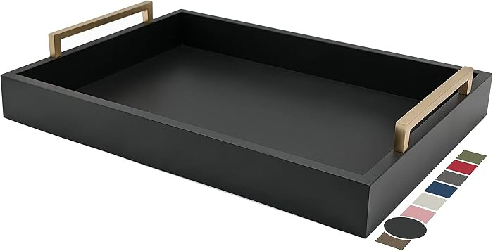 Decorative Coffee Table Tray - Ottoman Tray - Breakfast, Drinks, Liquor Serving Platter - Farmhou... | Amazon (US)