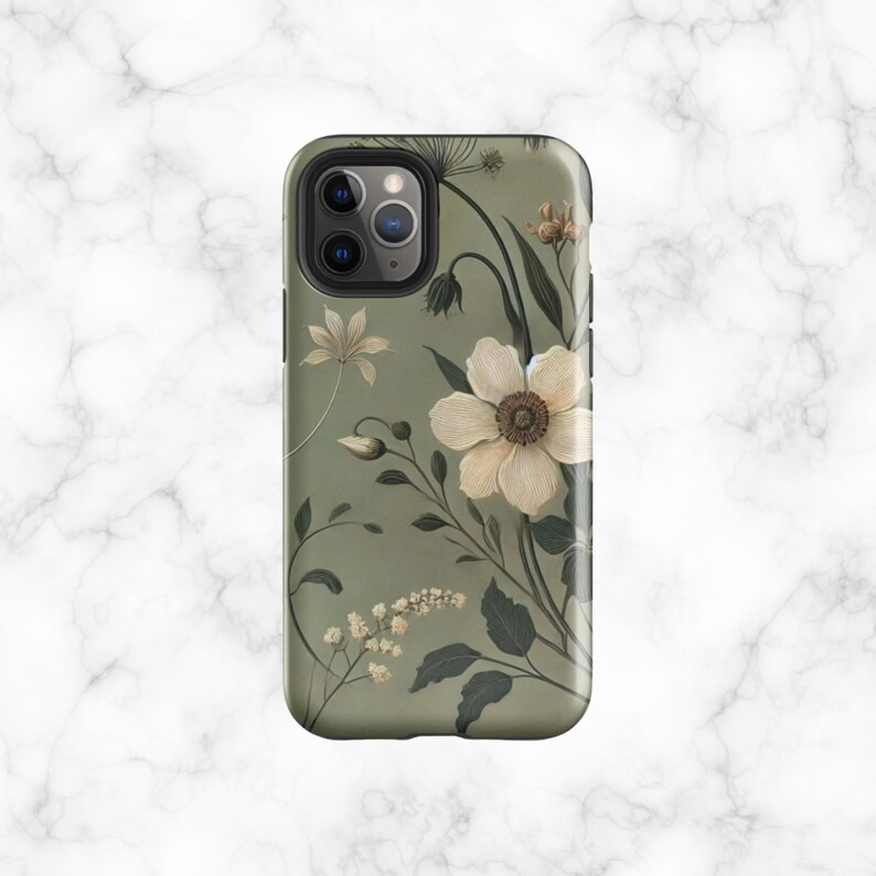 SWEET GREEN Phone Case Floral Phone Case Vintage Phone Case Moody Floral Phone Case Feminine Phon... | Etsy (US)