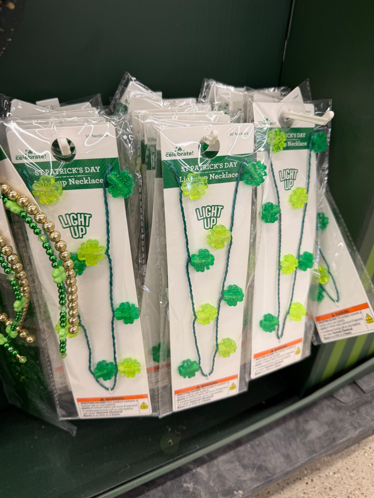 Carson loves a good light up necklace for our lighted parade! ☘️