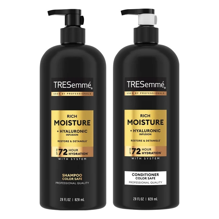 TRESemm\u00e9 Rich Moisture Shampoo And Conditioner With Up To 72H Hydration for Dry Hair Rich Mo... | Walmart (US)