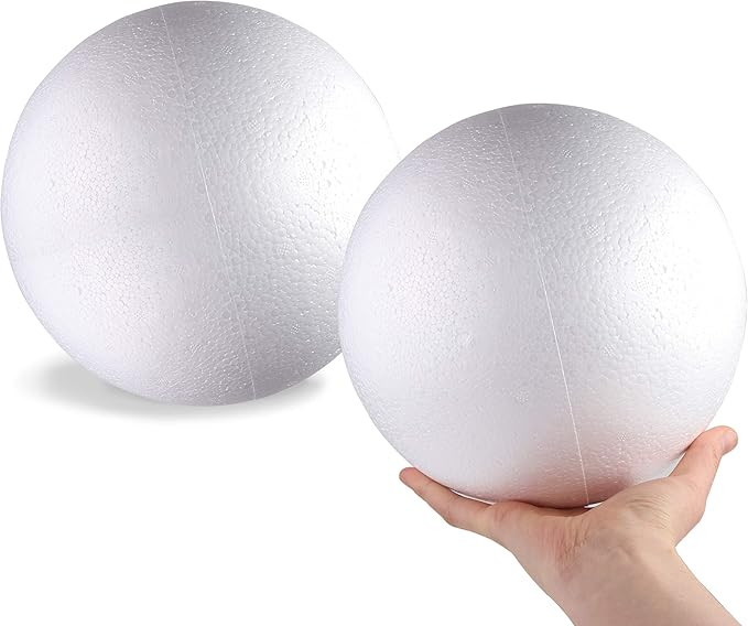 DIYASY 8’ Large White Foam Balls,2 Pack Giant Foam Balls,Smooth Solid Craft Balls for Christmas... | Amazon (US)