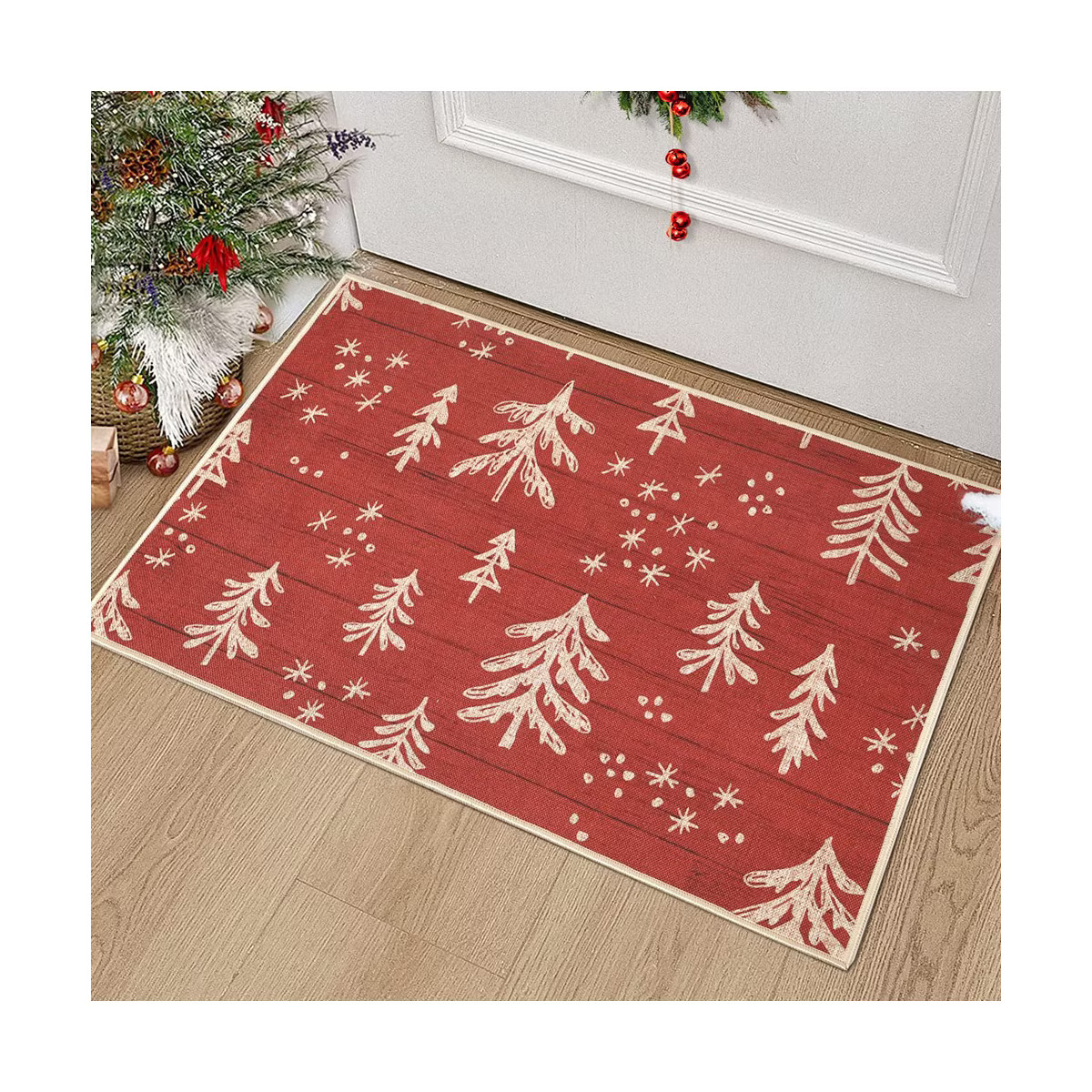Christmas Tree Doormat Indoor Non-Slip Entryway Welcome Mat Xmas Holiday Floor Mat for Living Roo... | Target