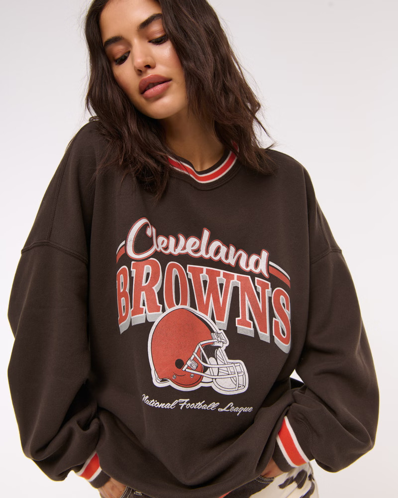 Women's Cleveland Browns Vintage Sunday Crew | Women's Tops | Abercrombie.com | Abercrombie & Fitch (US)