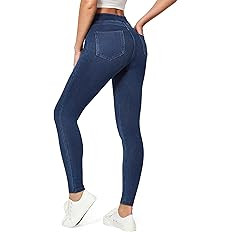 IUGA Stretchy Jeans for Women High Waist Jeggings Tummy Control Skinny Jeans Pull on Leggings wit... | Amazon (US)