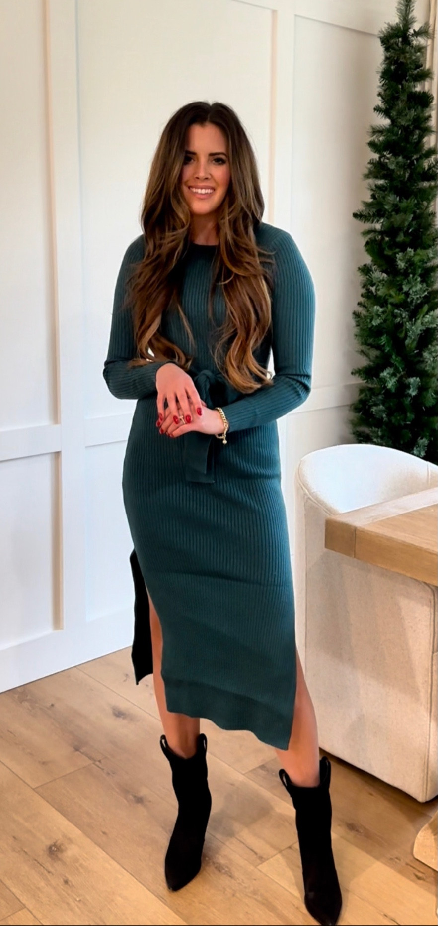 Christmas outfit, girls night, green dress, outfit ideas , amazon outfit , Amazon , black boots , holiday 

#LTKHoliday #LTKstyletip #LTKfindsunder50