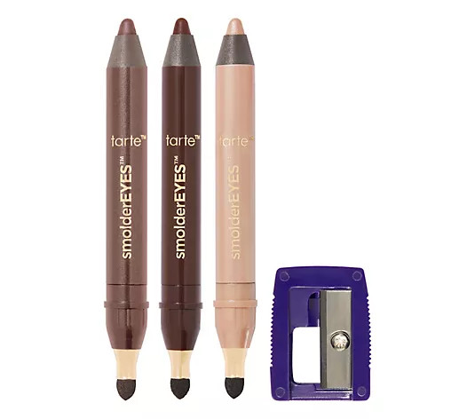 tarte smoldeEYES shadow liner-trio & sharpener - QVC.com | QVC