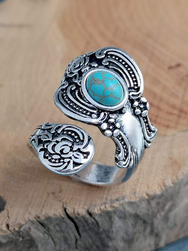 EMERY ROSE Vintage Cuff Ring | SHEIN