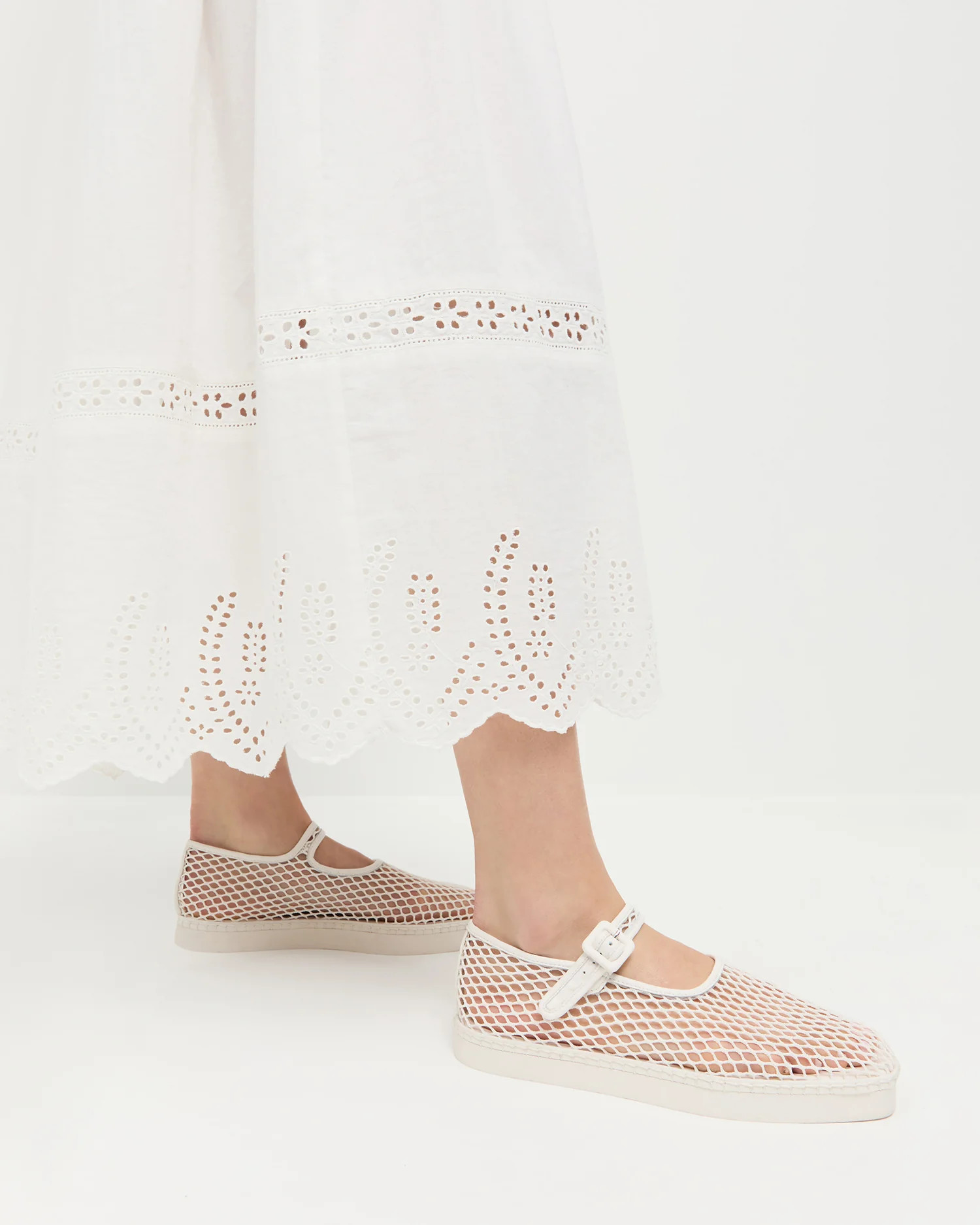 Rita White Netted Mary Jane | Loeffler Randall