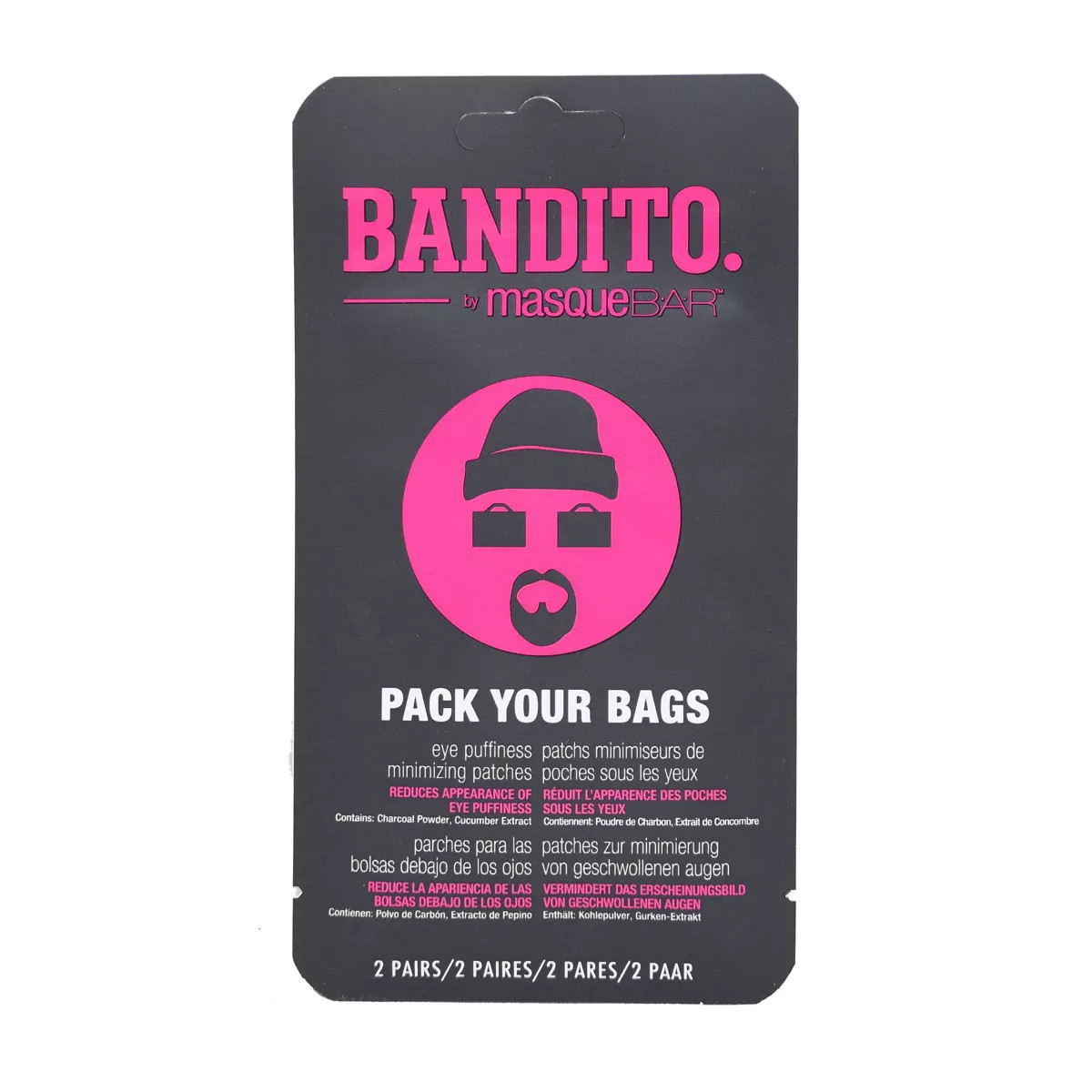 Masque Bar Bandito Pack Your Bags Eye Puffiness Minimizing Patches - 2ct | Target