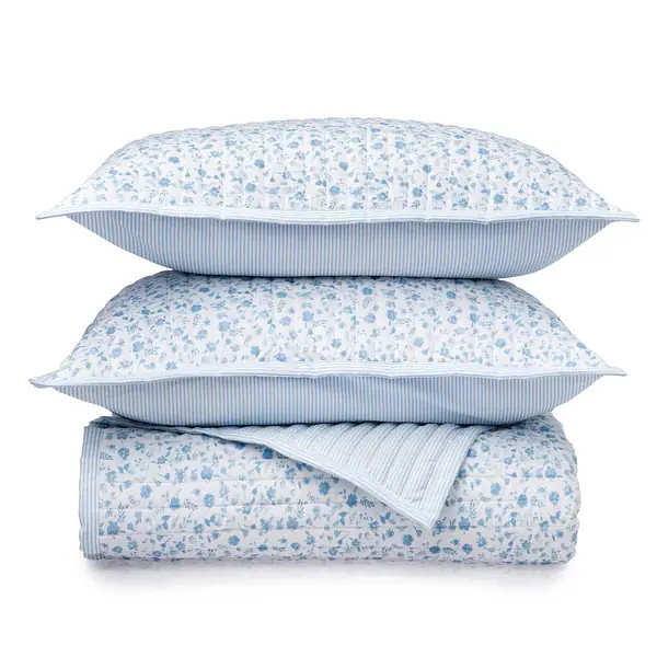 Martha Stewart Leigh Floral 3 Piece Quilt Set | Bed Bath & Beyond