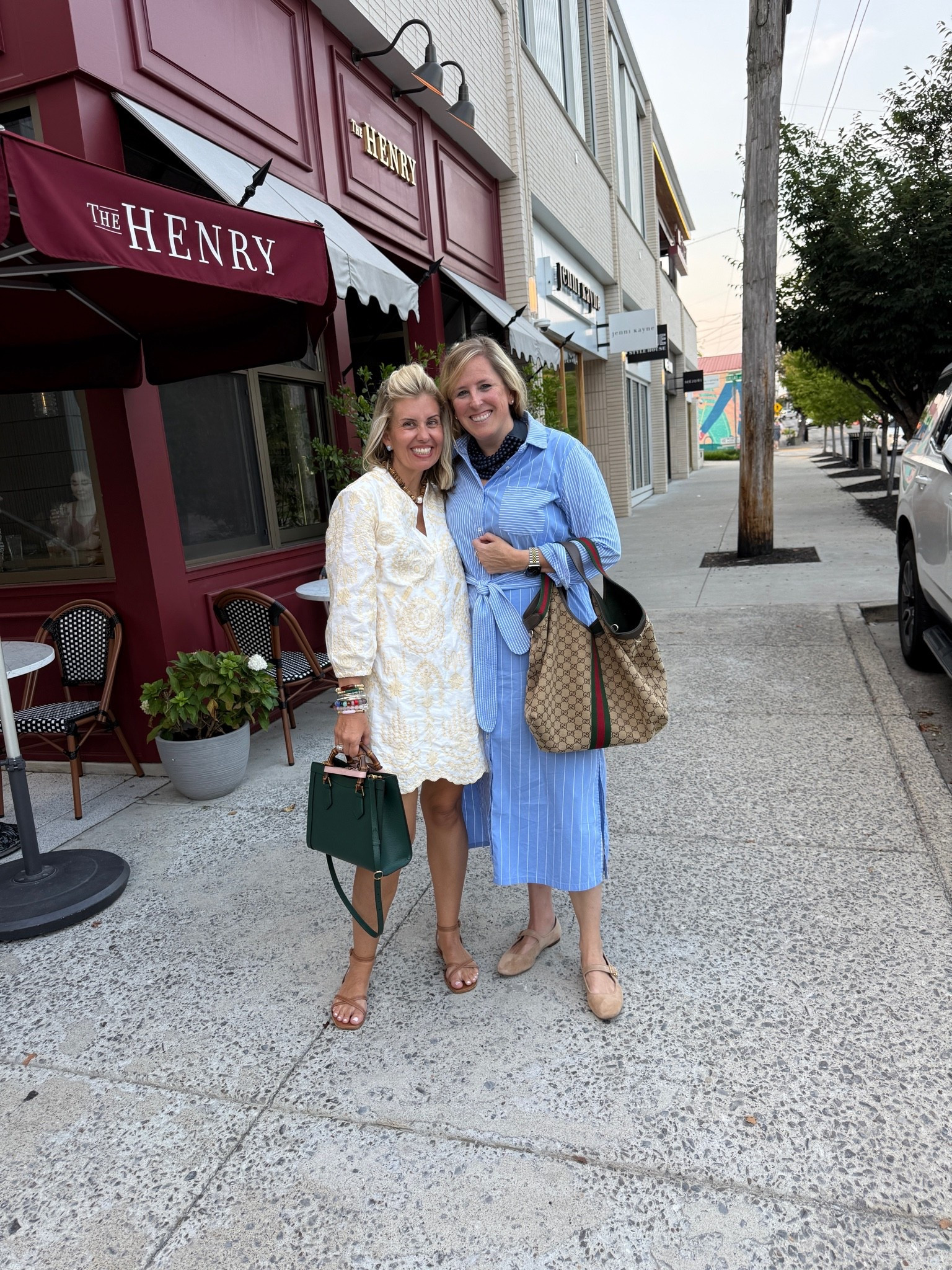 OOTD…dinner out with a great friend!! I’m in xs dress & 8 sandals tts. 

Codes: 
Mersea - Catherine15
Allie + Bess - Catherine20
Erin McDermott - mixandmatch

#LTKmomlife #LTKOver40 #LTKPetite