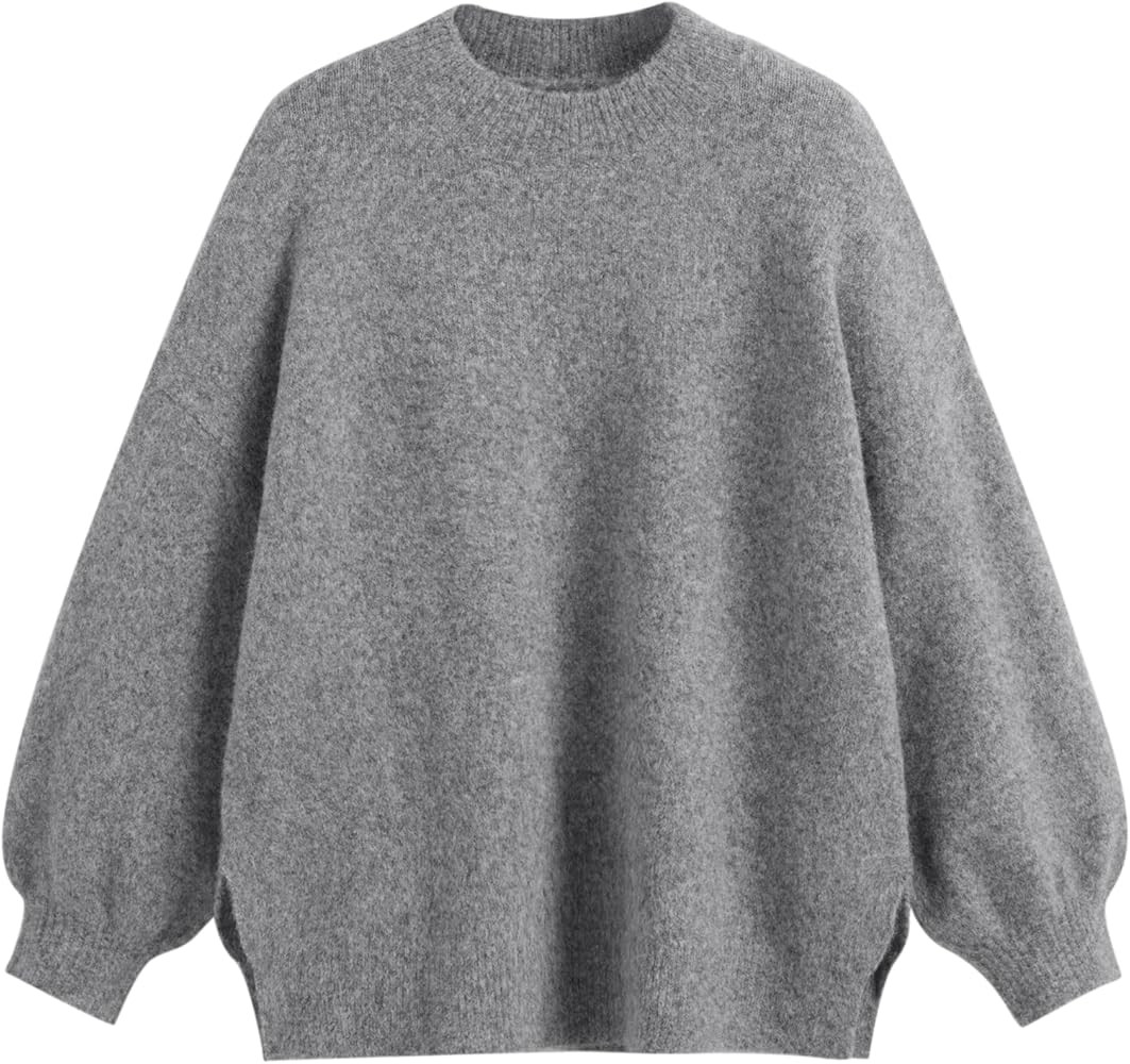 CIDER Womens Oversized Knit Sweater Pullover Crew Neck Casual Jumper Cozy Sweaters 2025 Trendy | Amazon (US)