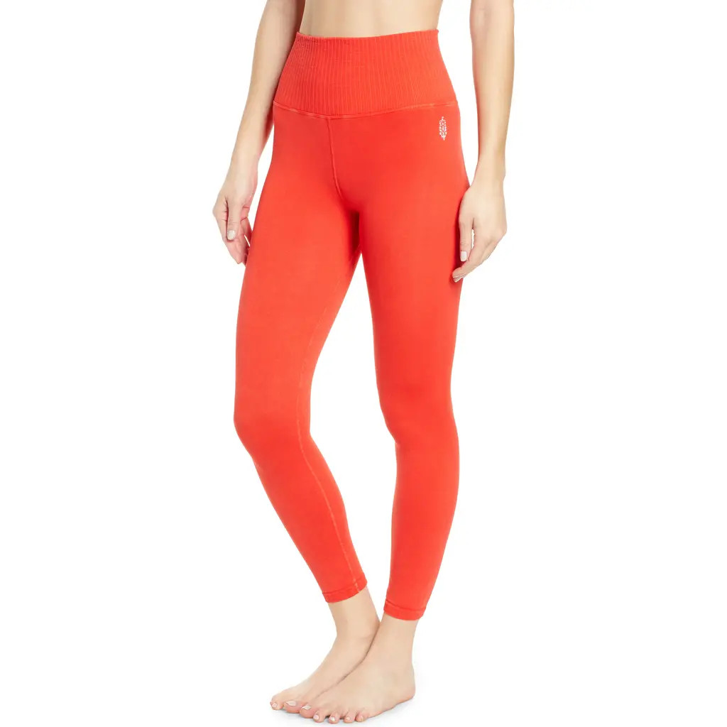 Free People Good Karma Leggings in Red at Nordstrom, Size Medium | Nordstrom