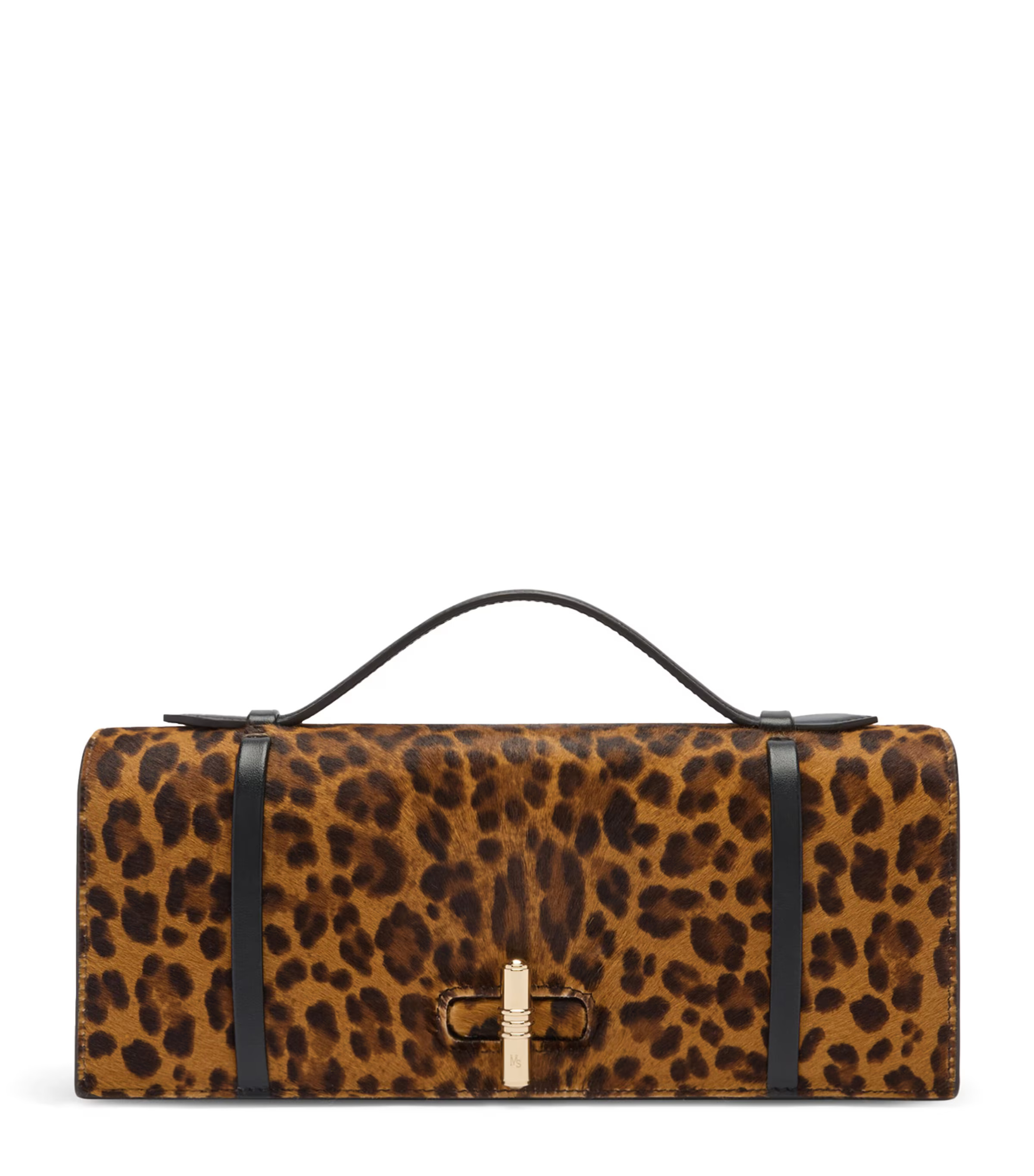 Malone Souliers Leopard Calf Hair May Clutch Bag | Harrods