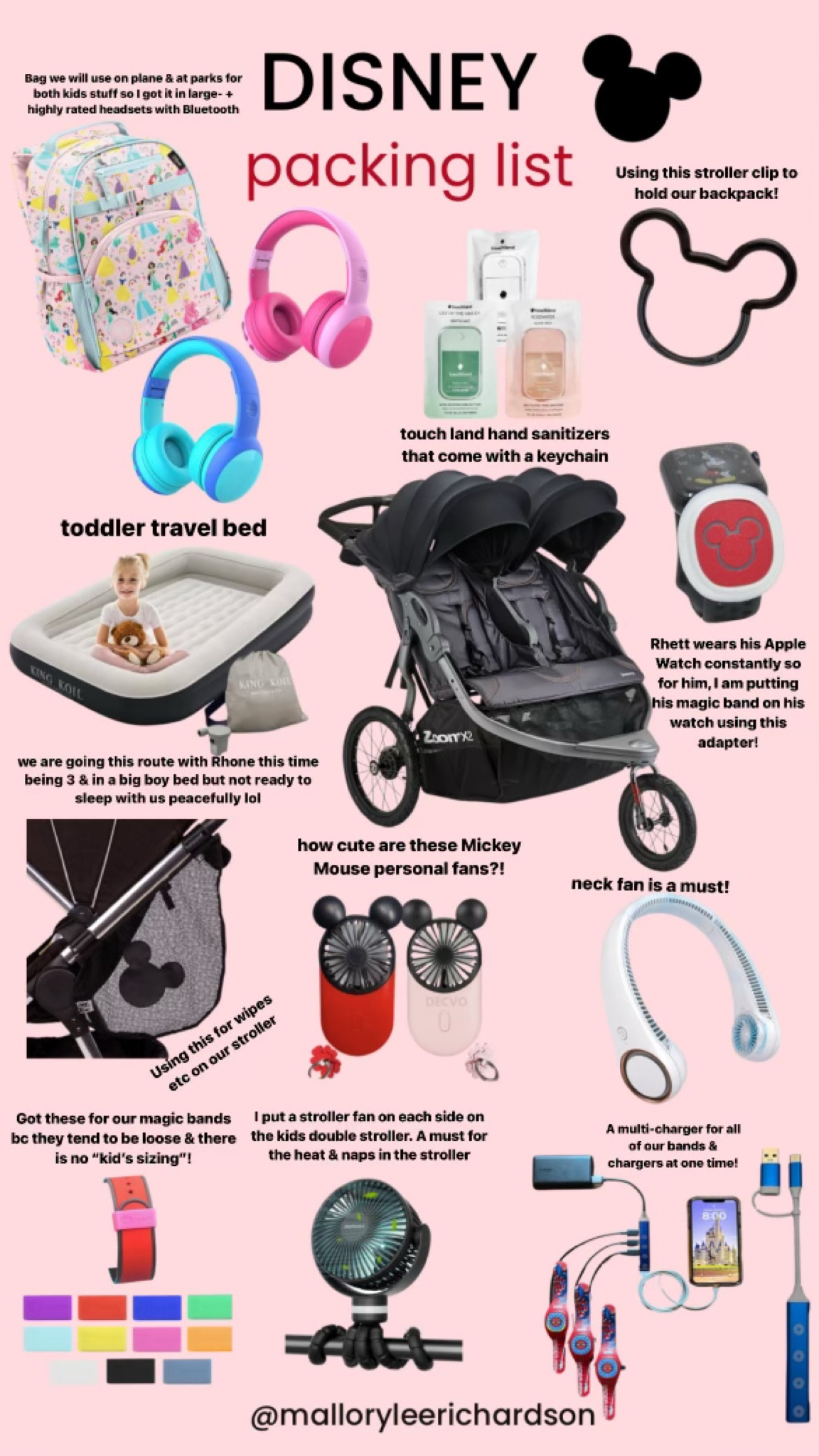 So excited for our trip to Disney next week! Here’s our packing list! 
disney world, traveling with kids, family vacation, family packing essentials, stroller, portable fans, toddler bed, toddler kids

#LTKkids #LTKtravel #LTKfamily