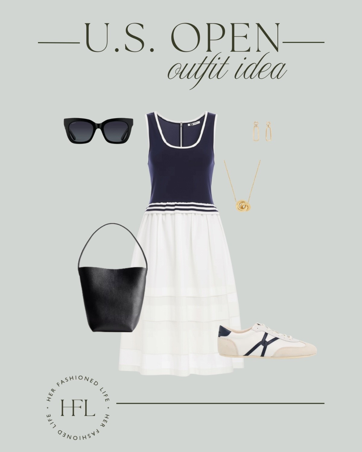 A navy and white dress that feels perfectly at home courtside. 
#usopen #tennisstyle #outfitidea #ltkstyle

#LTKOver40 #LTKootd #LTKgrwm